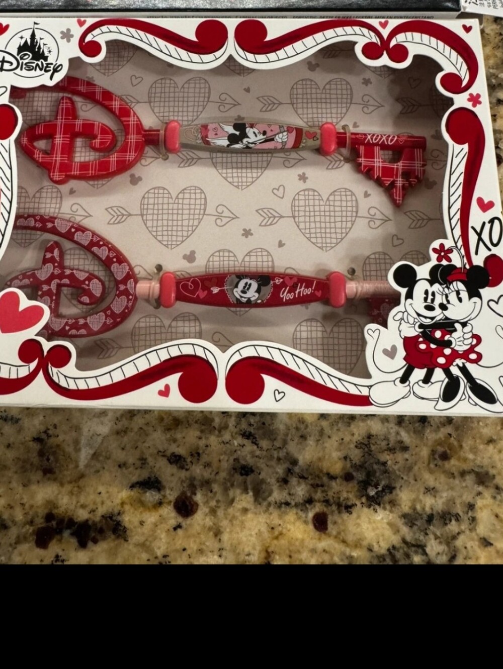 Disney Minnie Mouse Red Heart Kids Keys Collectiable